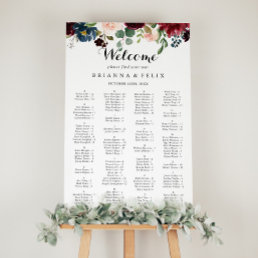 Autumn Calligraphy Alphabetical Seating Chart