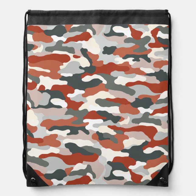 Autumn Camouflage Drawstring Bag (Front)