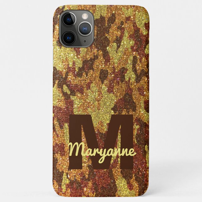 Autumn Camouflage Glitter Orange Hunting Camo Case-Mate iPhone Case (Back)
