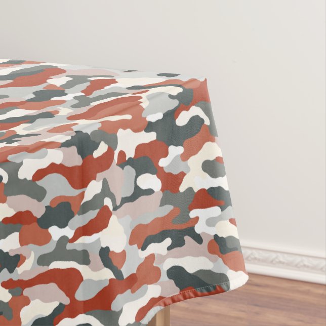 Autumn Camouflage Tablecloth (In Situ)