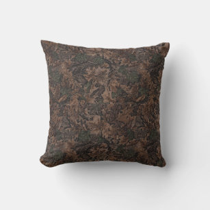 Autumn camouflage throw pillow