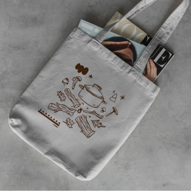 Autumn Camping Elements Tote Bag (Creator Uploaded)