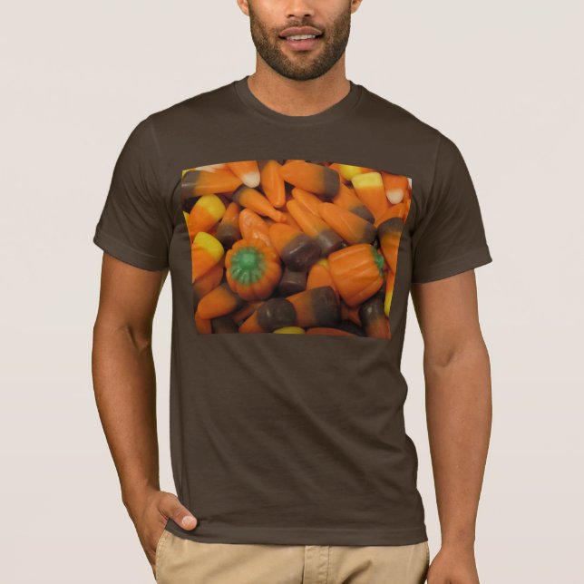 Autumn Candy Corn Mens Crew T-Shirt (Front)