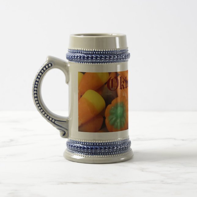 Autumn Candy Corn "Oktoberfest" Stein (Left)