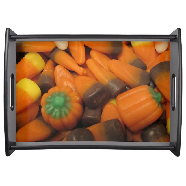 Autumn Candy Corn Serving Tray (Front)