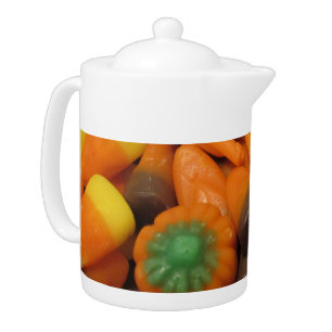 Autumn Candy Corn Teapot