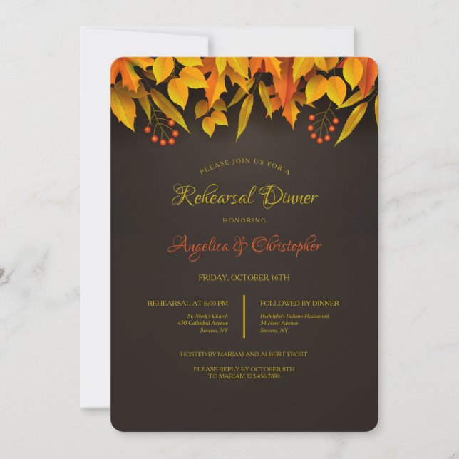 Autumn Canopy Invitation (Front)