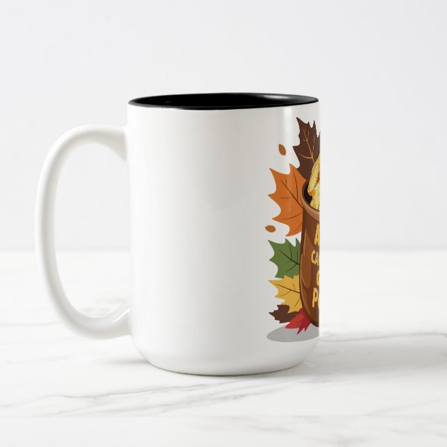 "Autumn carries more gold in its pockets" Two-Tone Coffee Mug (Left)