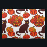 Autumn cat cloth placemat<br><div class="desc">This cute Halloween pattern will bring a joy and good mood to everyone</div>