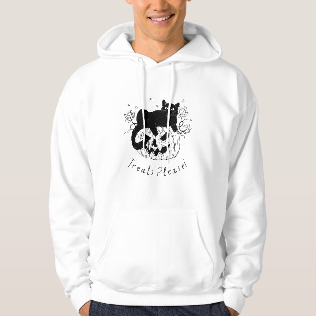Autumn Cat Halloween Run Hoodie (Front)