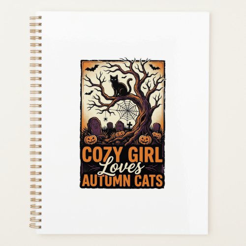 Autumn Cat Lover Vintage Halloween Girl Shirt Desi Planner