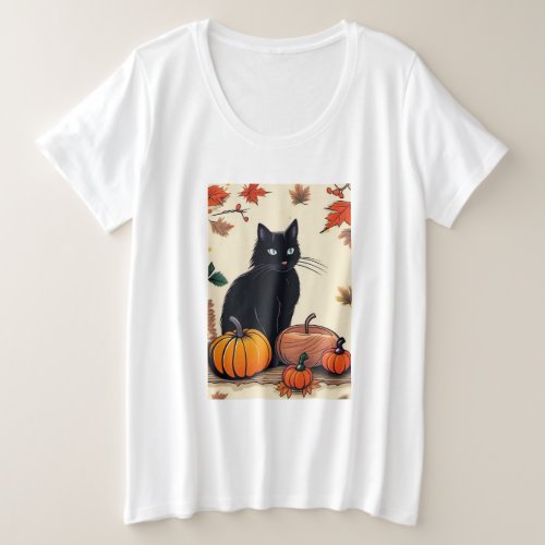 Autumn Cat  Plus Size T_Shirt