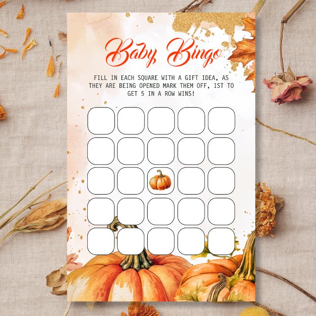 Autumn Celebration Baby Shower Bingo Game (Creator Uploaded)