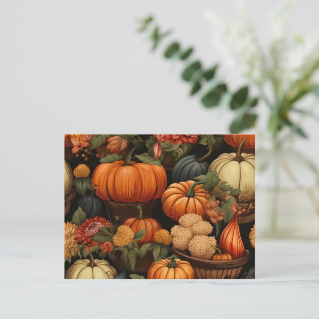 Autumn Celebration Holiday Postcard (Standing Front)