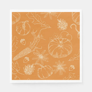 Autumn Celebration Sketch in Orange Napkins