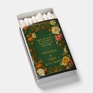 Autumn Celtic Floral Wedding Matchbox Favors Matchboxes