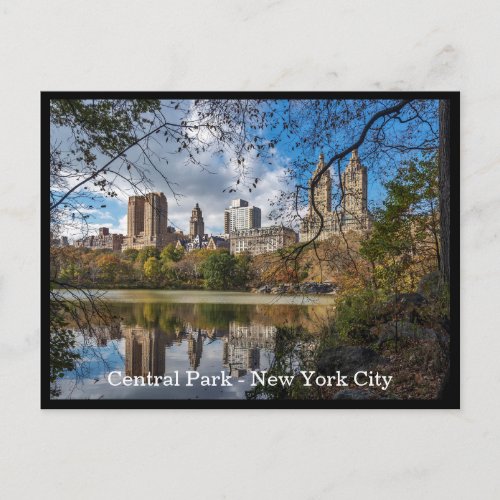 Autumn Central Park New York City Custom Text Postcard