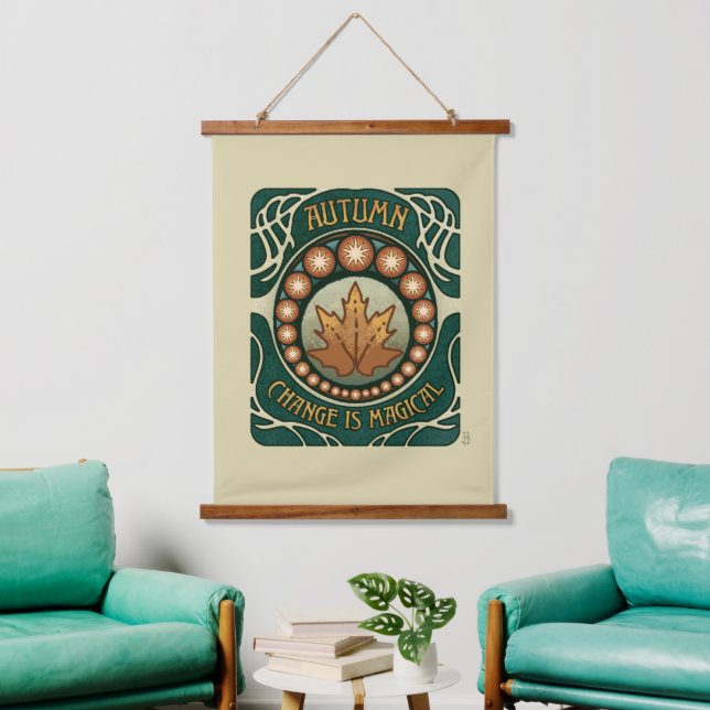 Autumn, Change is Magic Hanging Tapestry (Living Room)