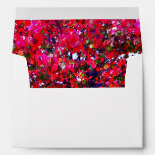 Autumn Changing Leaves, pink impressionistic trees Envelope