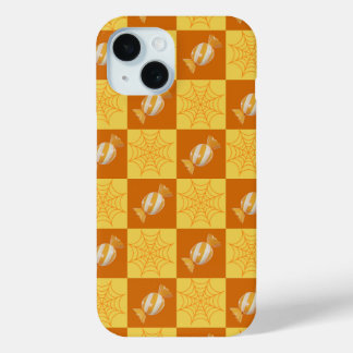 Autumn Checkered Cobweb & Snacks iPhone case