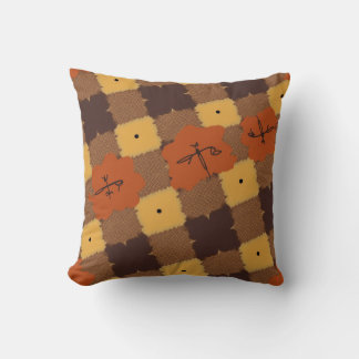 autumn checkered pattern sofa pillow