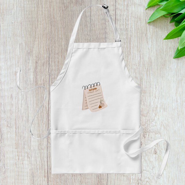 Autumn Checklist Notepad Fall To Do List  Adult Apron (Creator Uploaded)