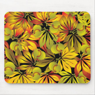 autumn chestnut leaves mouse pad