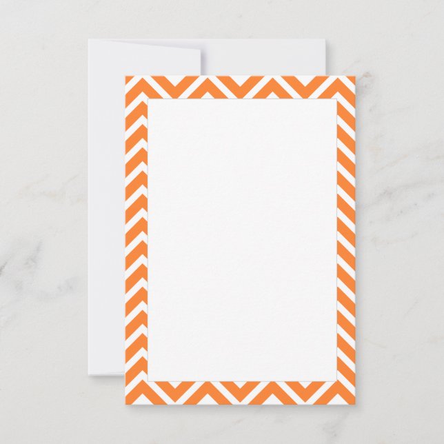 Autumn Chevron Pattern Thank You Card (Front)
