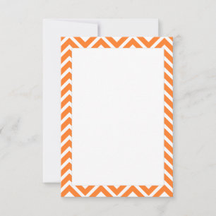 Autumn Chevron Pattern Thank You Card