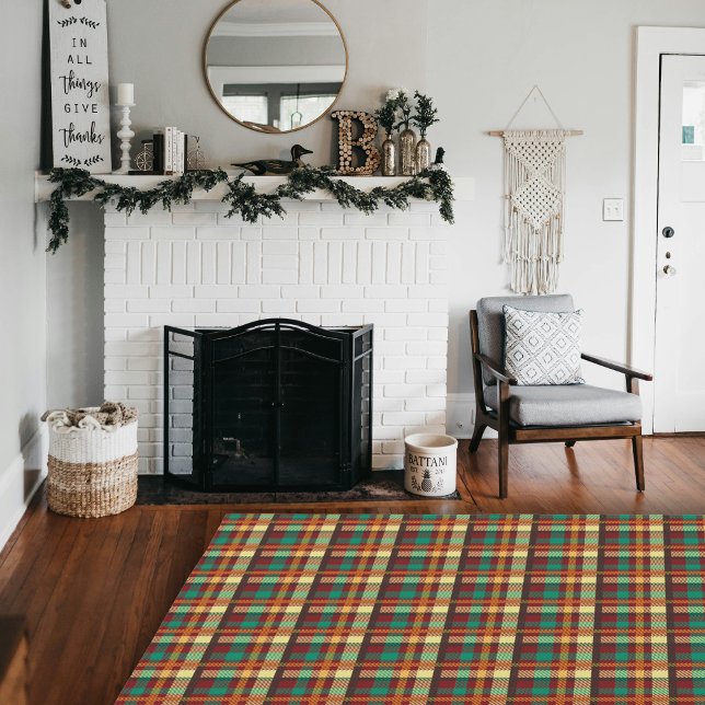 Autumn Chic Modern Tartan Plaid Farmhouse Area  Rug (Autumn Chic Modern Tartan Plaid Farmhouse Area Rug)