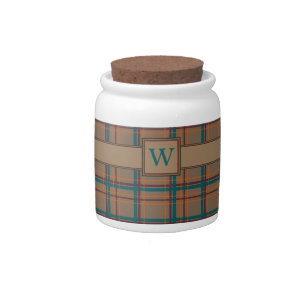 Autumn Chic Plaid Candy Jar