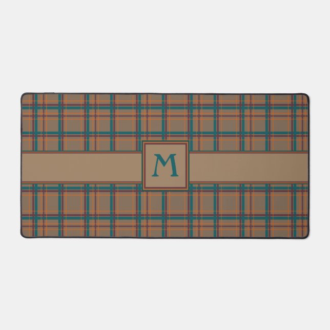Autumn Chic Plaid Desk Mat (Front)