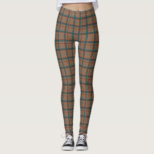 Autumn Chic Plaid Leggings