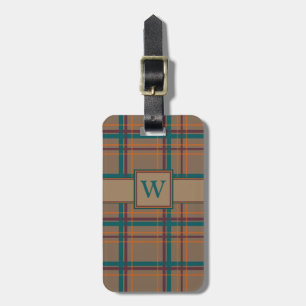 Autumn Chic Plaid Luggage Tag