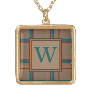 Autumn Chic Plaid Necklace