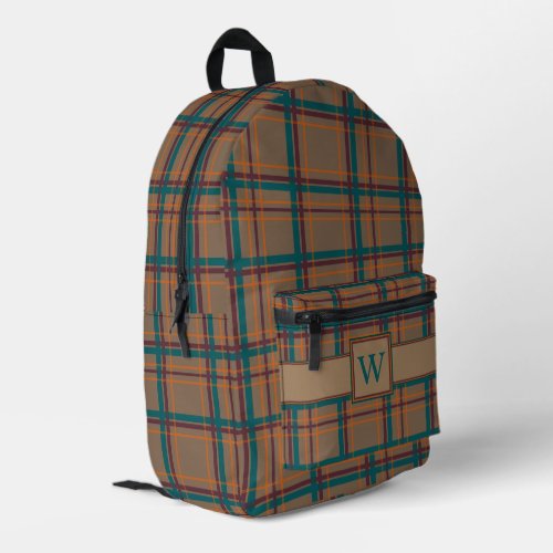 Autumn Chic Plaid Printed Backpack