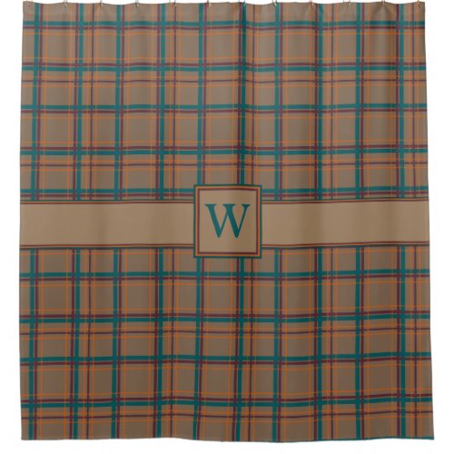 Autumn Chic Plaid Shower Curtain