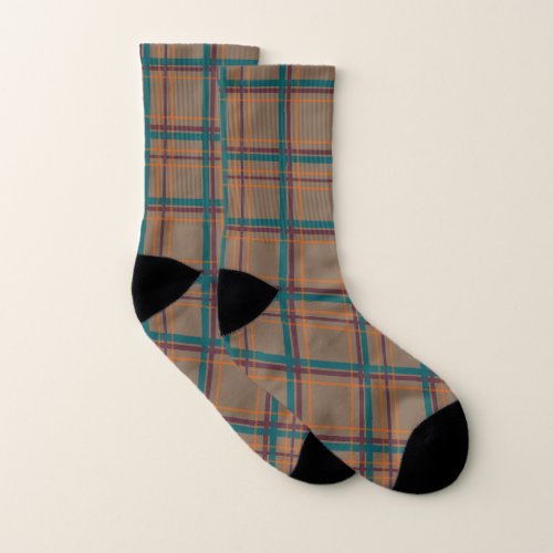 Autumn Chic Plaid Socks