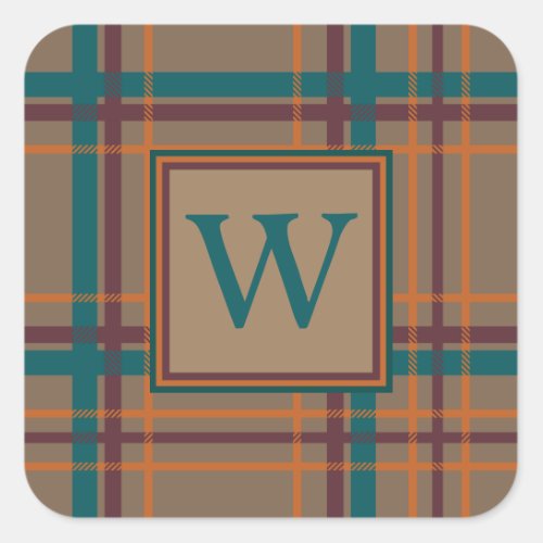 Autumn Chic Plaid Sticker