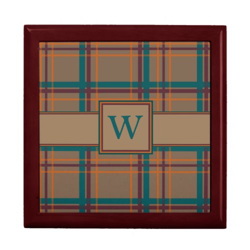 Autumn Chic Plaid Tile Box