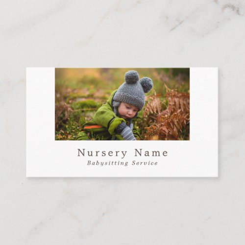 Autumn Child Babysitter Daycare Nursery Business Card