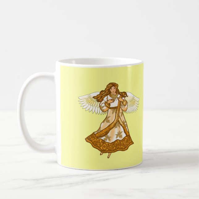 Autumn Christian Angel Coffee Mug (Left)