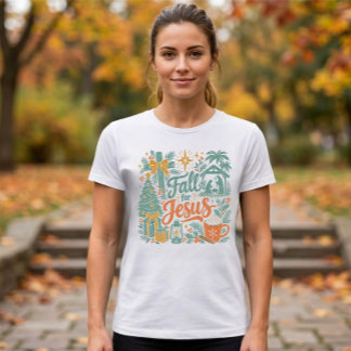 Autumn Christmas Holiday “Fall for Jesus” Tri-Blend Shirt