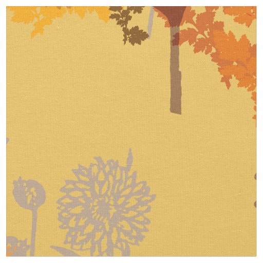 Autumn Chrysanthemum Graphic Fabric