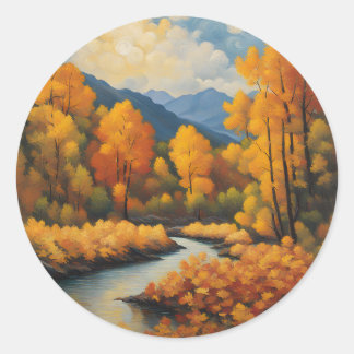 Autumn Classic Round Sticker