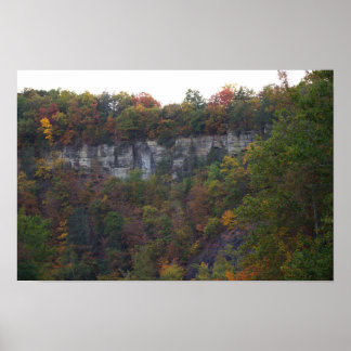 Autumn Cliffside Photo Poster