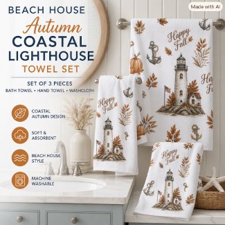 Autumn Coastal Lighthouse Brown Orange
