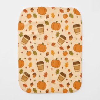 Autumn Coffee Baby Burp Cloth