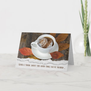 Autumn Coffee Friendship Card