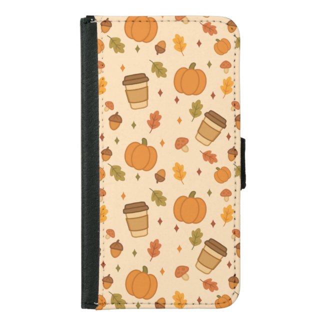 Autumn Coffee Samsung Galaxy Wallet Case (Front)